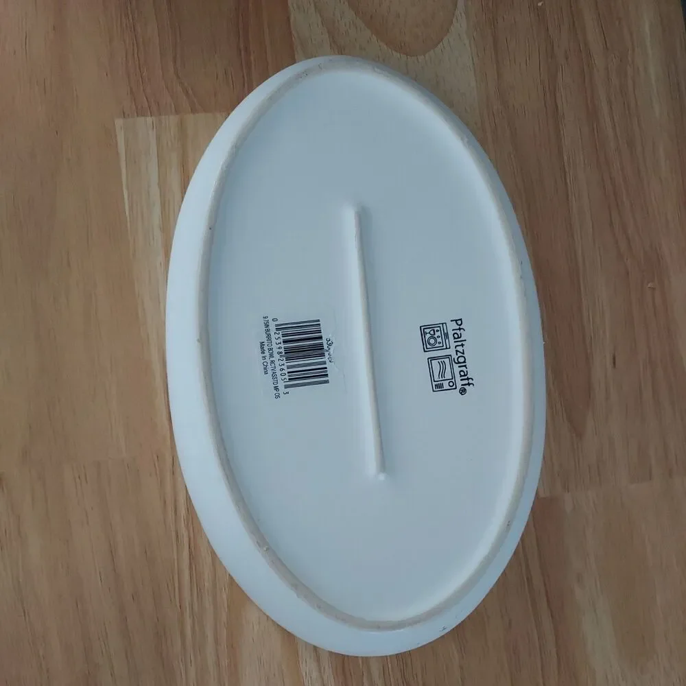 Pfaltzgraff Stoneware White Burrito Oval Bowl